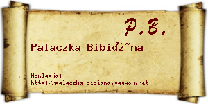 Palaczka Bibiána névjegykártya